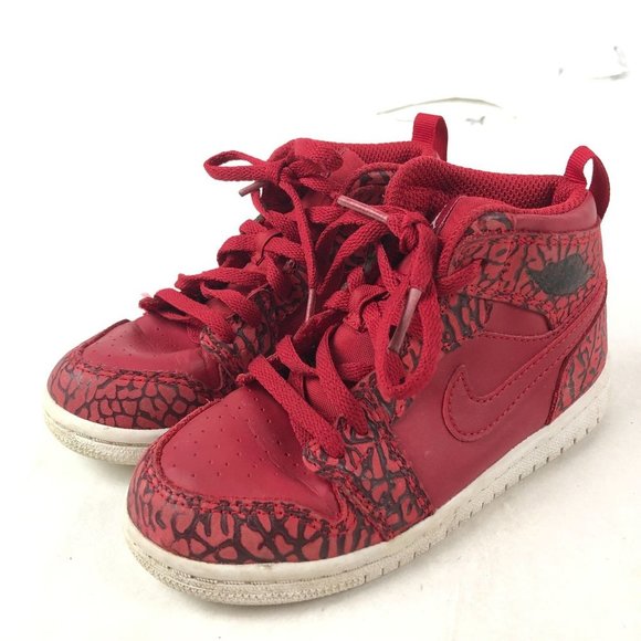 Air Jordan 1 High Retro GS BG GYM RED Elephant Print-Red- Toddlers 10C - Picture 1 of 9